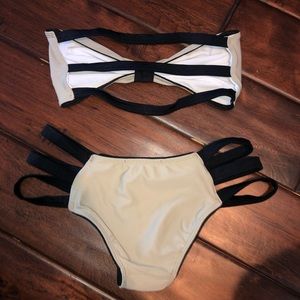 Strapless bathing suit set